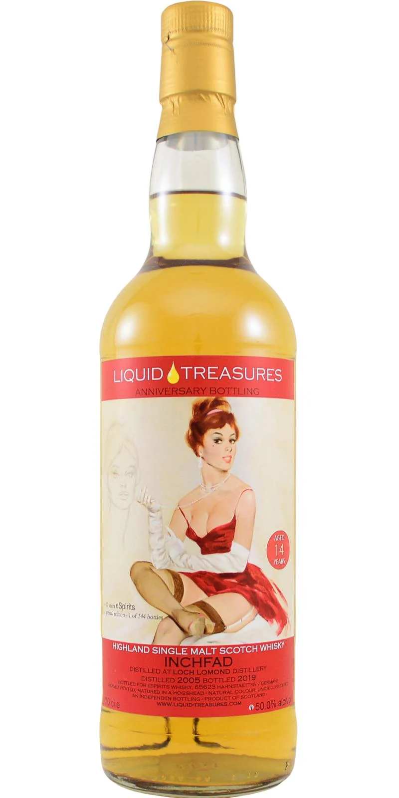 Inchfad 2005 (Liquid Treasures) 10th Anniversary Edition 14 Year Old 2019 Release Single Malt Scotch Whisky | 700ML - Whiskey