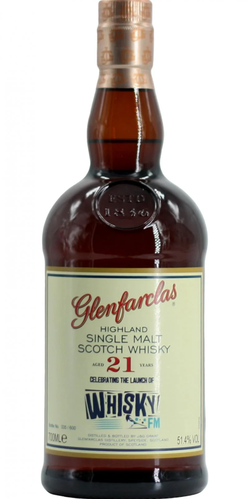Glenfarclas WhiskyFM 21 Year Old 2019 Release Single Malt Scotch Whisky | 700ML - Whiskey
