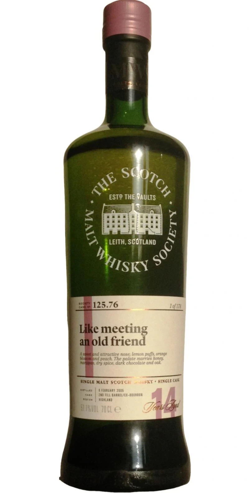 Glenmorangie 2005 (The Scotch Malt Whisky Society) 125.76 Like meeting an old friend 14 Year Old 2019 Release Single Malt Scotch Whisky | 700ML - Whiskey