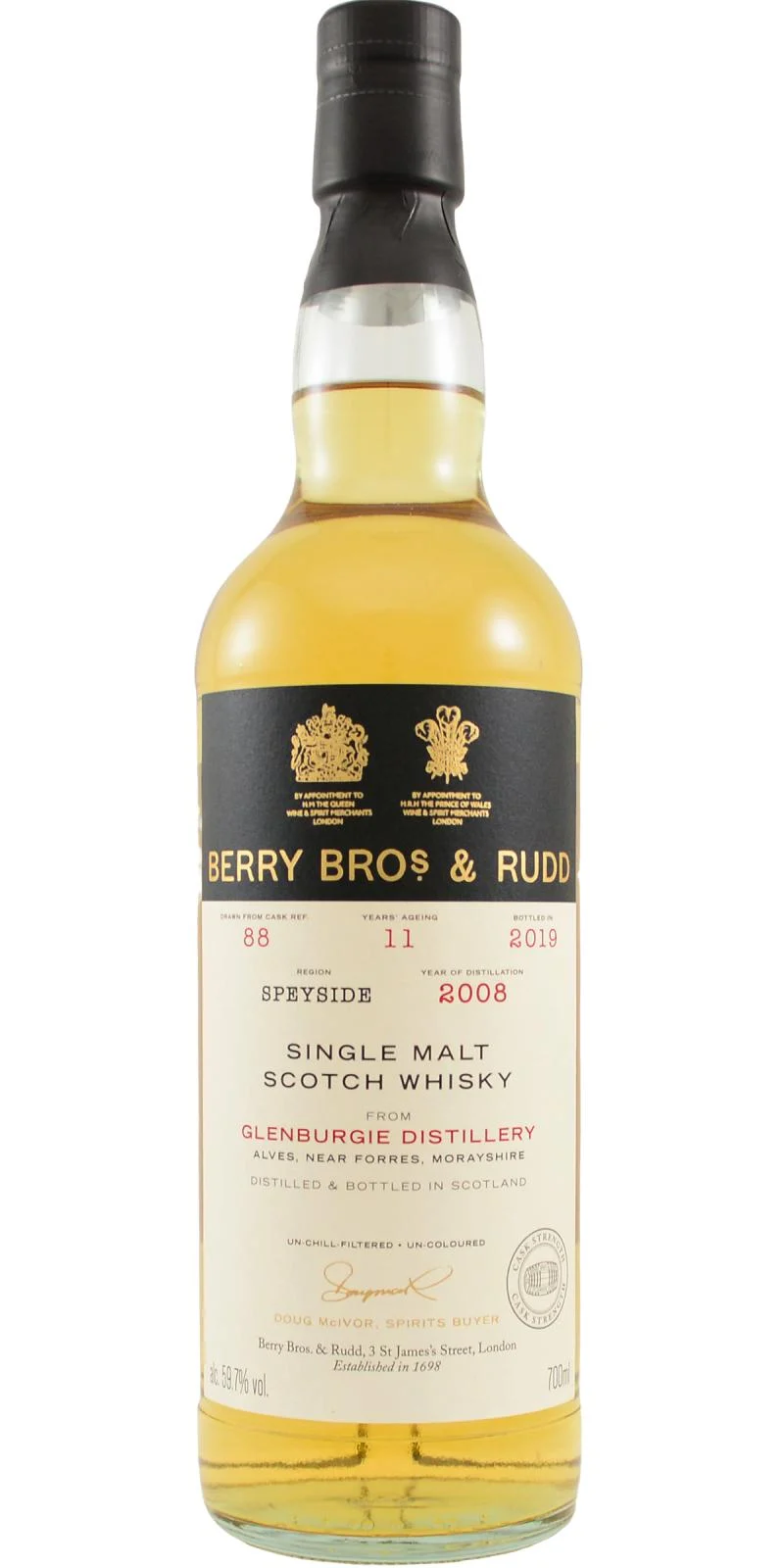 Glenburgie 2008 (Berry Bros & Rudd) 11 Year Old 2019 Release (Cask #88) Single Malt Scotch Whisky | 700ML - Whiskey