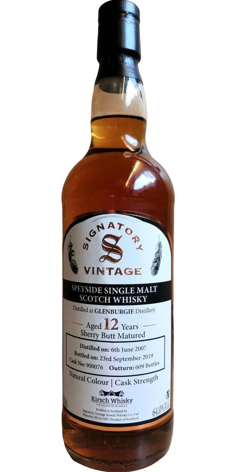 Glenburgie 2007 SV (Cask #900076) 12 Year Old 2019 Release Single Malt Scotch Whisky | 700ML - Whiskey