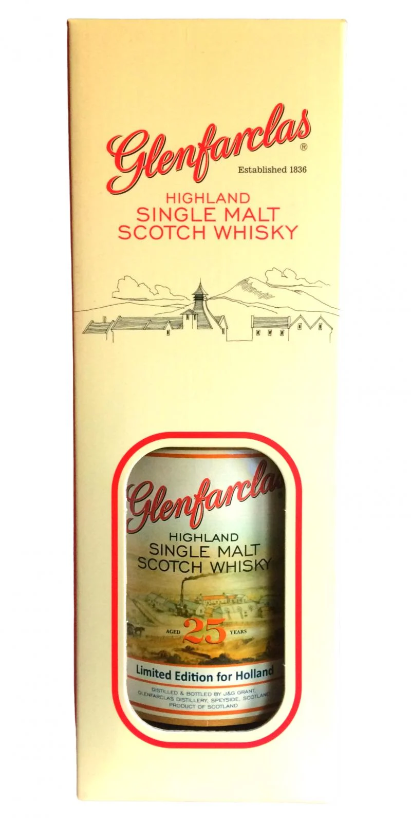 Glenfarclas Limited Edition for The Netherlands 25 Year Old 2019 Release Single Malt Scotch Whisky | 700ML - Whiskey
