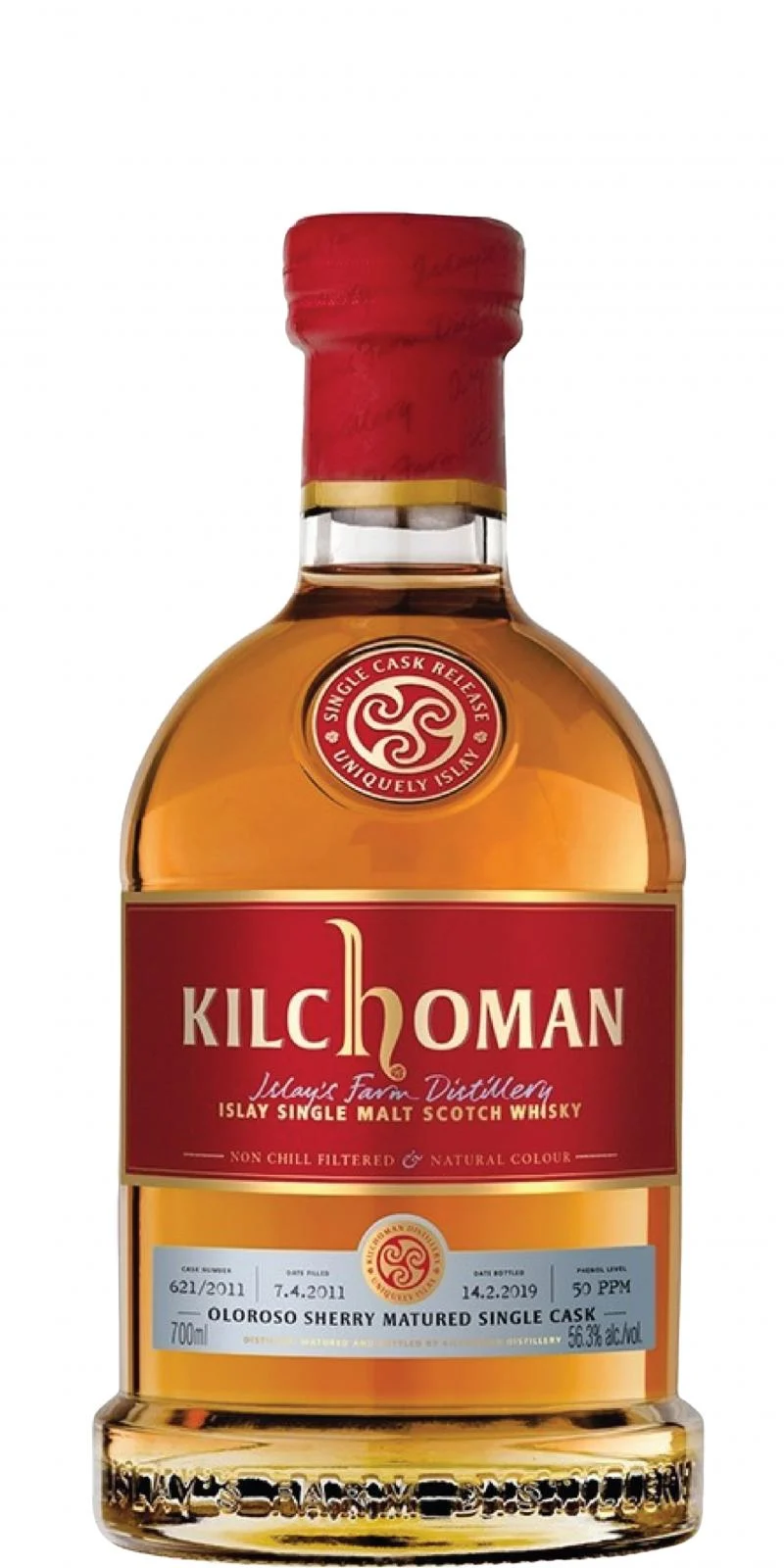 Kilchoman 2011 Oloroso Sherry Matured Single Cask 7 Year Old 2019 Release (Cask #621/2011) Single Malt Scotch Whisky | 700ML