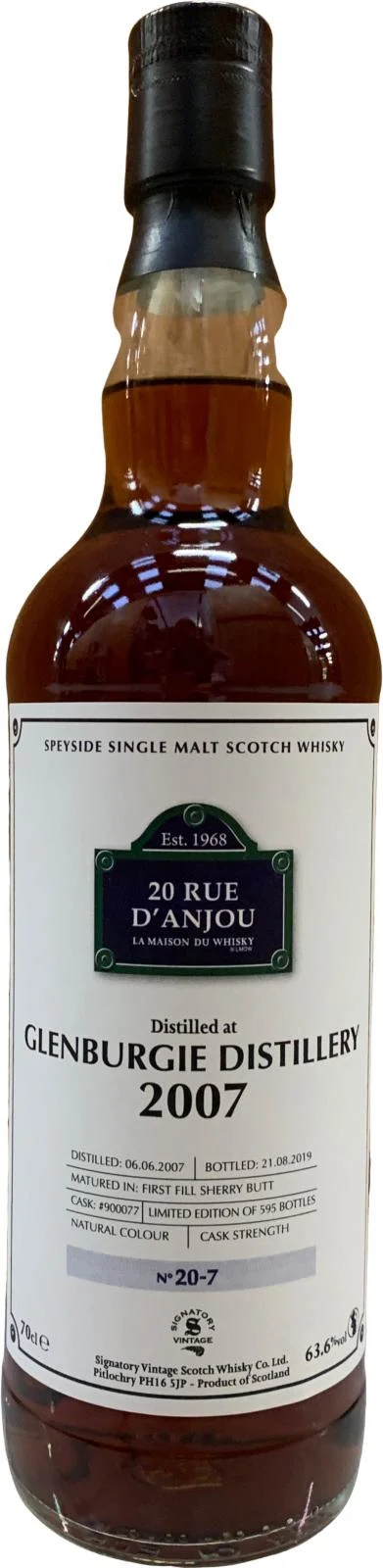 Glenburgie 2007 (Signatory Vintage) 20 Rue d'Anjou 2019 Release (Cask #900077) Single Malt Scotch Whisky | 700ML - Whiskey