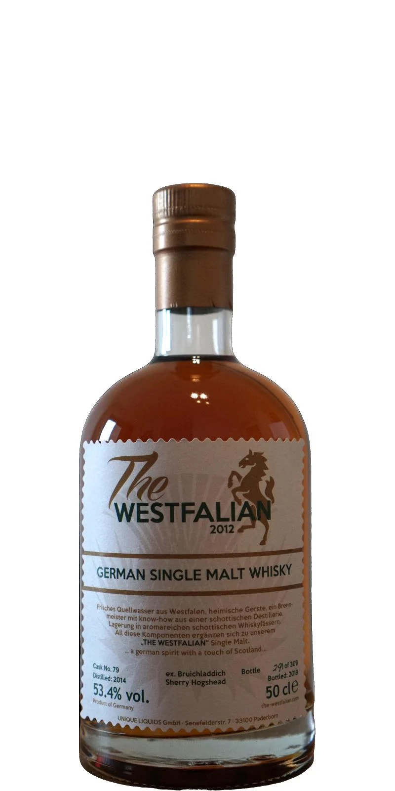 The Westfalian 2014 German (Cask #TW79) 2019 Release Single Malt Whisky | 500ML - Whiskey