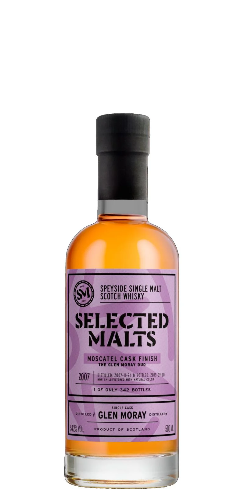 Glen Moray 2007 (Selected Malts AB) 2019 Release Single Malt Scotch Whisky | 500ML - Whiskey