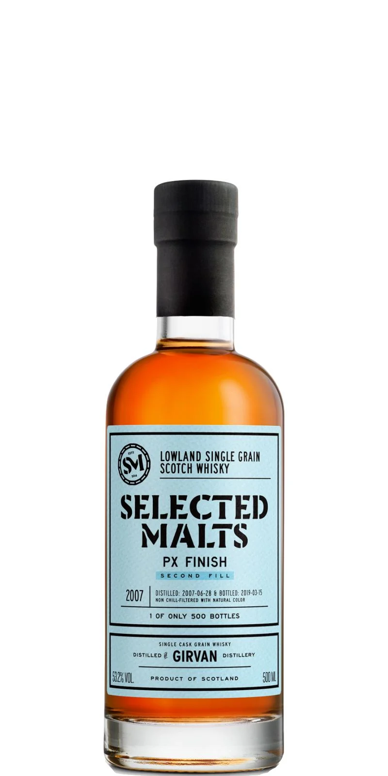 Girvan 2007 SM 2019 Release Single Grain Scotch Whisky | 500ML - Whiskey