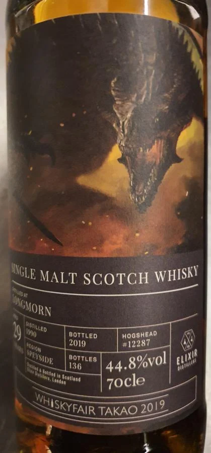Longmorn 1990 (Elixir Distillers) The Whisky Trail (Cask #12287) 29 Year Old 2019 Release Single Malt Scotch Whisky | 700ML - Whiskey