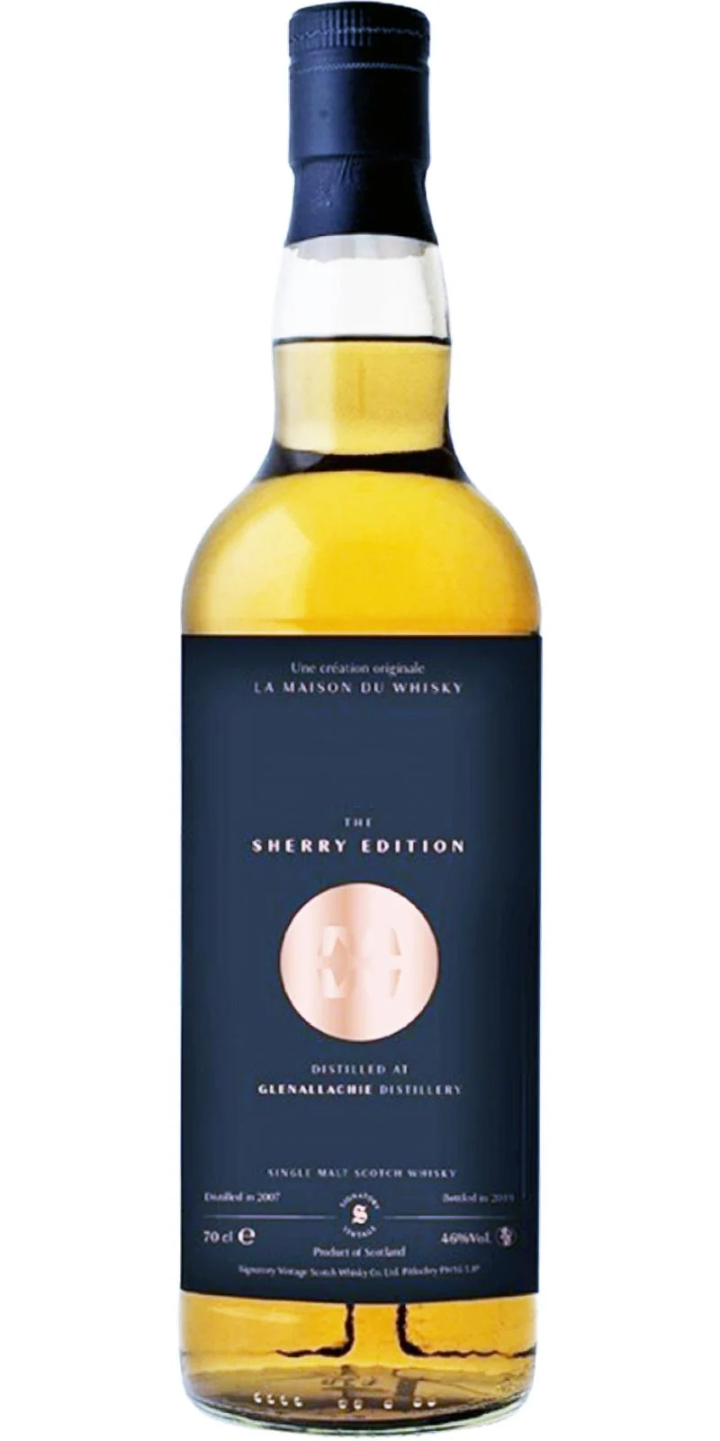 Glenallachie 2007 (Signatory Vintage) The Sherry Edition 2019 Release Single Malt Scotch Whisky | 700ML - Whiskey