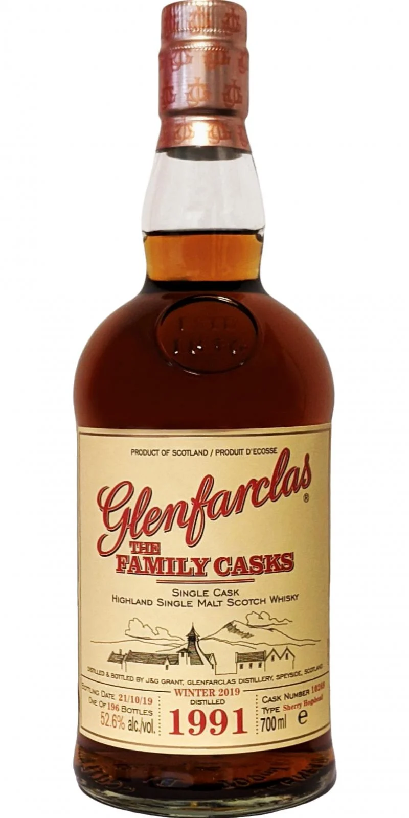 Glenfarclas 1991 The Family Casks (Release Winter 2019) (Cask #10269) Single Malt Scotch Whisky | 700ML - Whiskey