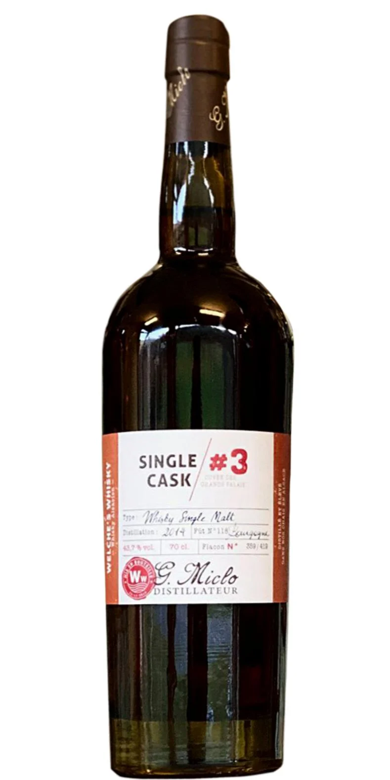 Welche's 2014 Single Cask #3 (Cask #118) 2019 Release Single Malt Whisky | 700ML - Whiskey