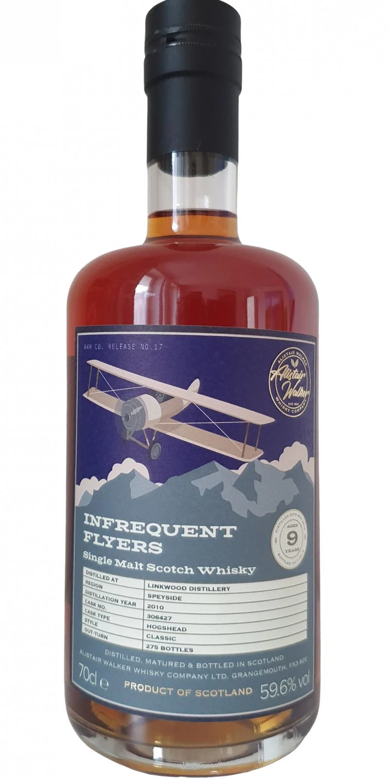 Linkwood 2010 (Alistair Walker Whisky Company) Infrequent Flyers (Cask #306427) 9 Year Old 2019 Release Single Malt Scotch Whisky | 700ML - Whiskey
