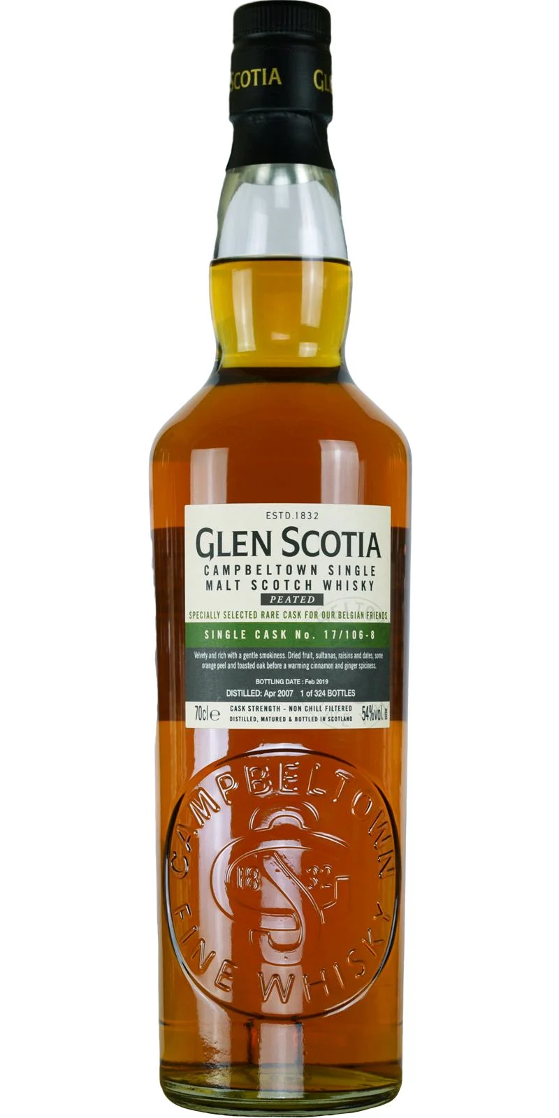 Glen Scotia 2007 Single Cask - Limited Edition (Cask #17/106-8) 2019 Release Single Malt Scotch Whisky | 700ML