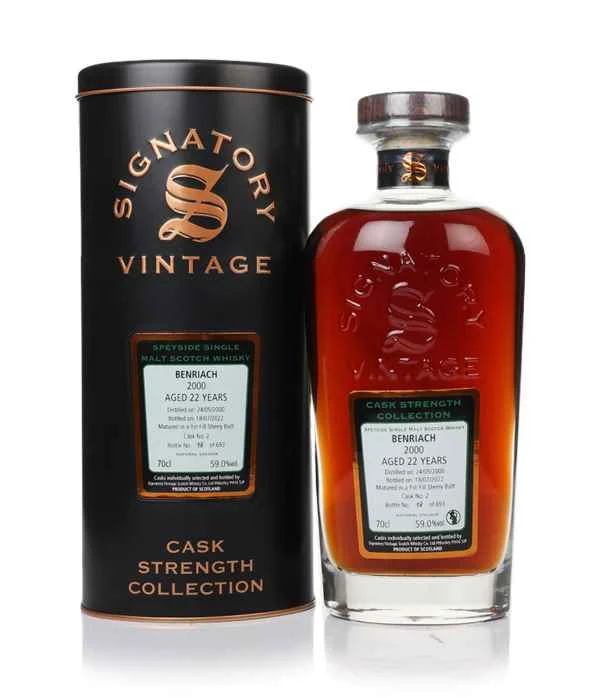 Benriach 22 Year Old 2000 (cask 2) - Cask Strength Collection (Signatory) | 700ML
