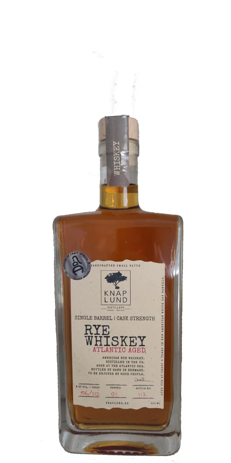 Knaplund Rye Whiskey Single Barrel Atlantic Aged 3 Year Old 2019 Release (Cask #1) Rye Whisky | 500ML