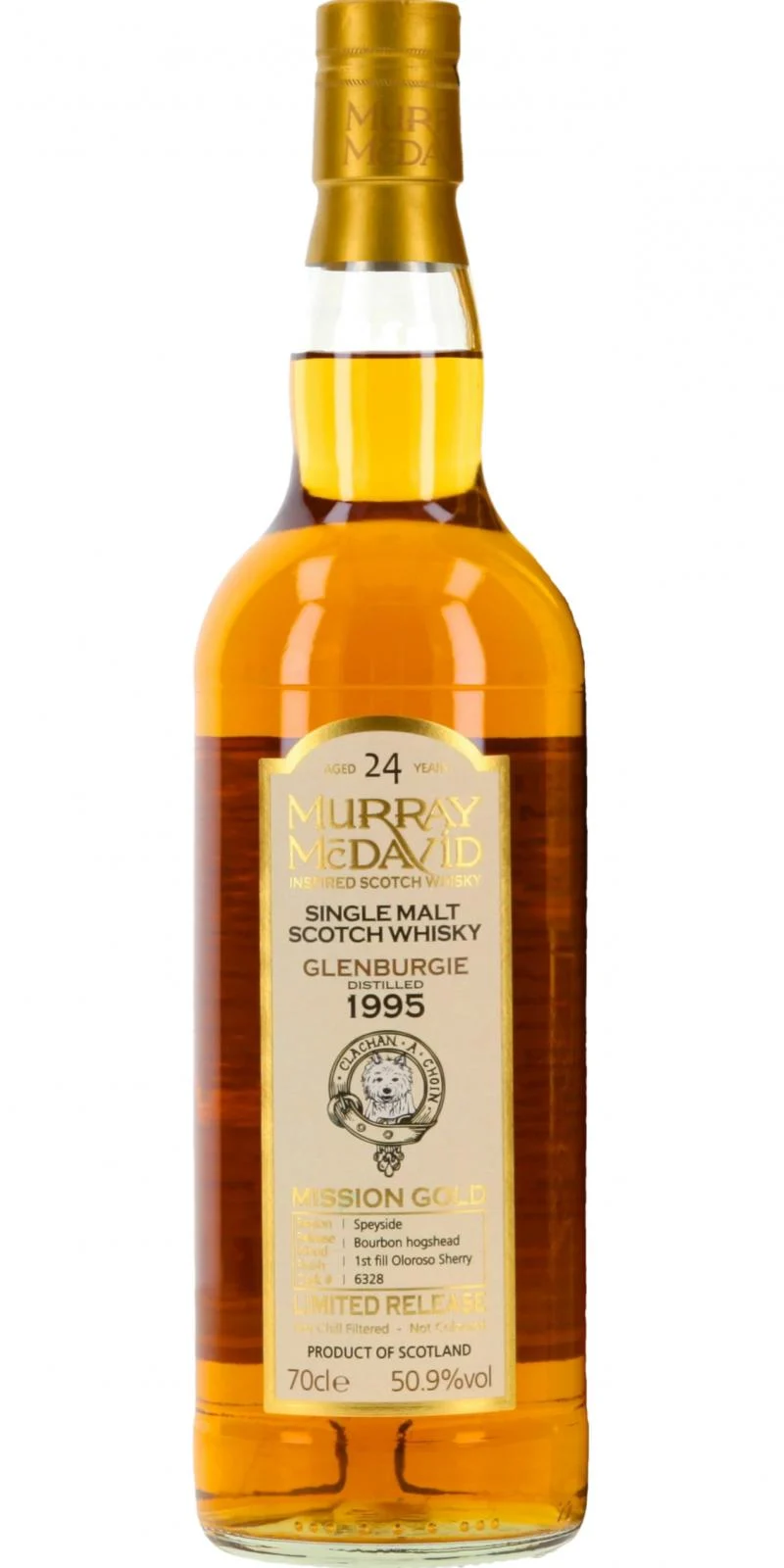 Glenburgie 1995 (Murray McDavid) Mission Gold (Cask #6328) 24 Year Old 2019 Release Single Malt Scotch Whisky | 700ML - Whiskey