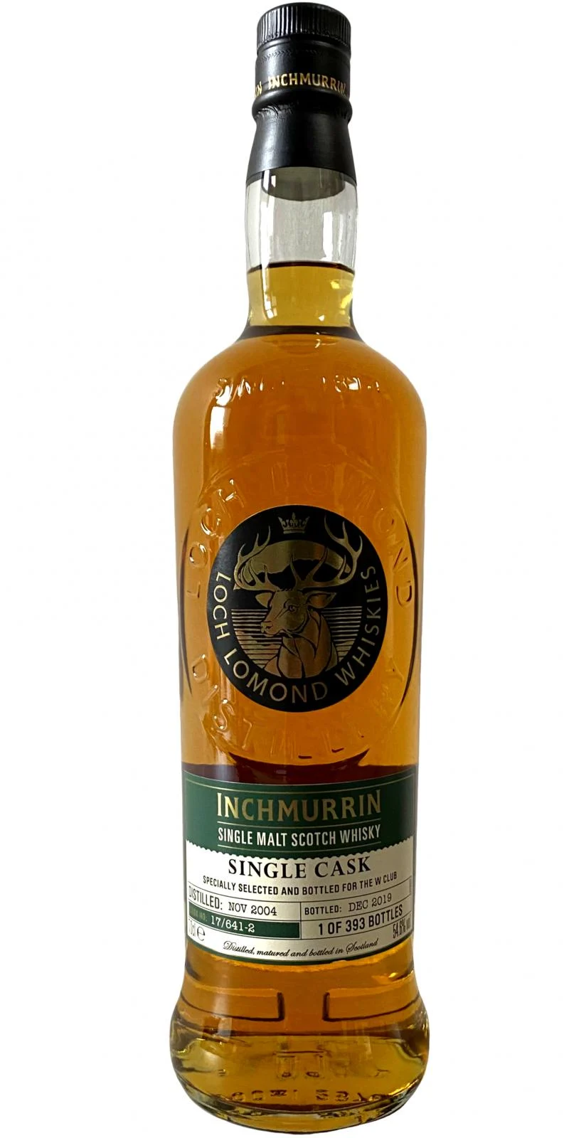Inchmurrin 2004 Limited Edition - Single Cask (Cask #17/641-2) 15 Year Old 2019 Release Single Malt Scotch Whisky | 700ML