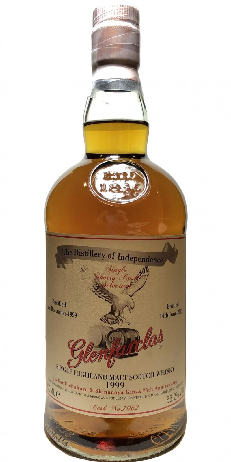 Glenfarclas 1999 Shinanoya 2019 Release (Cask #7062) Single Malt Scotch Whisky | 700ML - Whiskey