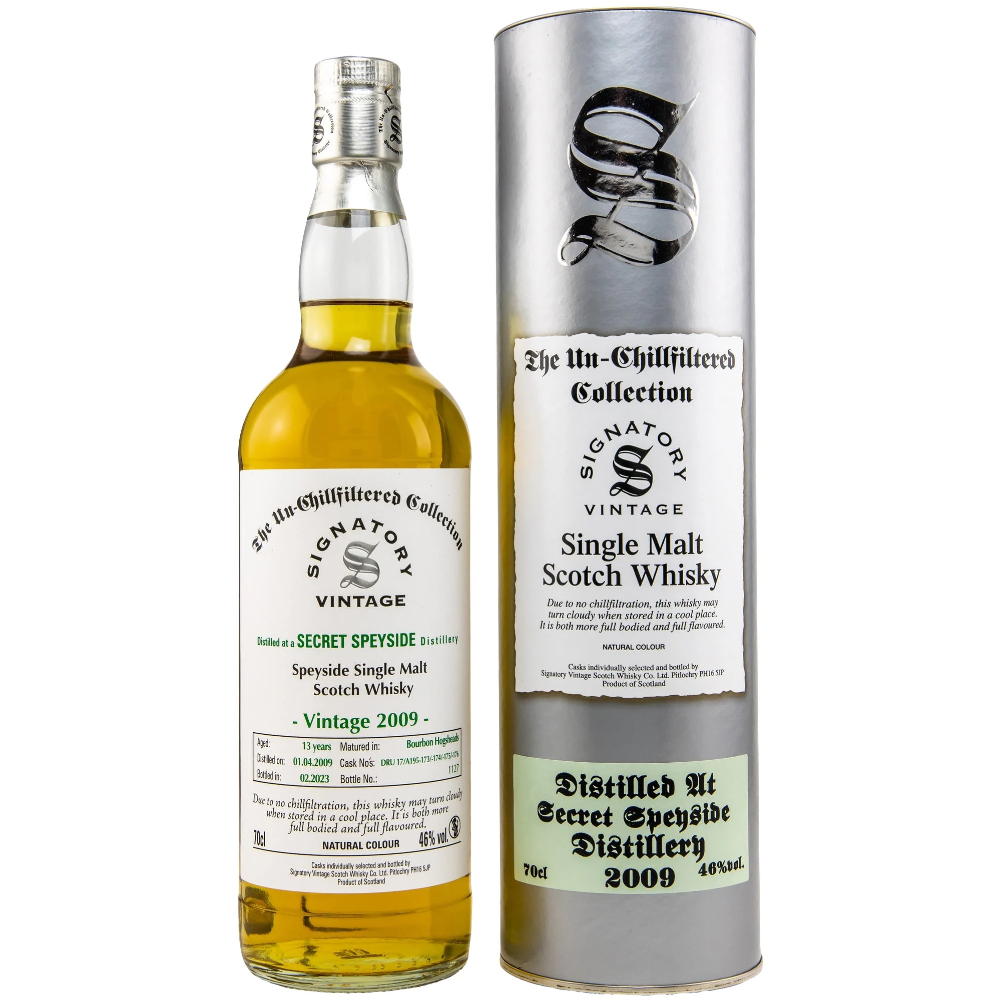 Secret Speyside 13 Year Old ( D.2009, B.2023) Signatory Vintage Scotch Whisky | 700ML - Whiskey
