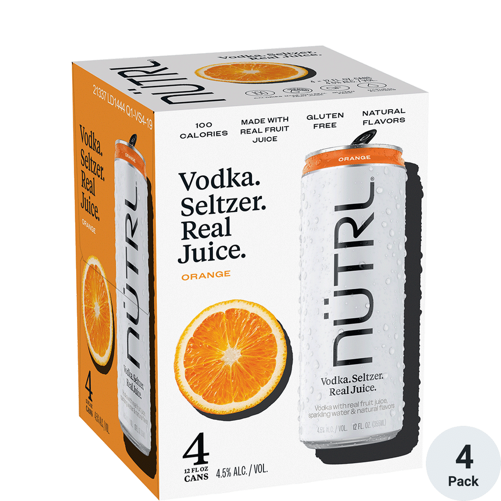 NUTRL Hard Seltzer Orange Cocktail | 4x355ML