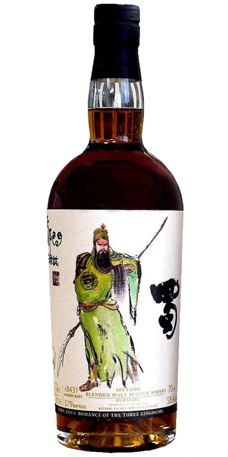 Burnside 1991 (The Whiskyfind) Chen_Uen's Romance of the Three Kingdoms (Cask #8431) 28 Year Old 2019 Release Blended Malt Scotch Whisky | 700ML - Whiskey