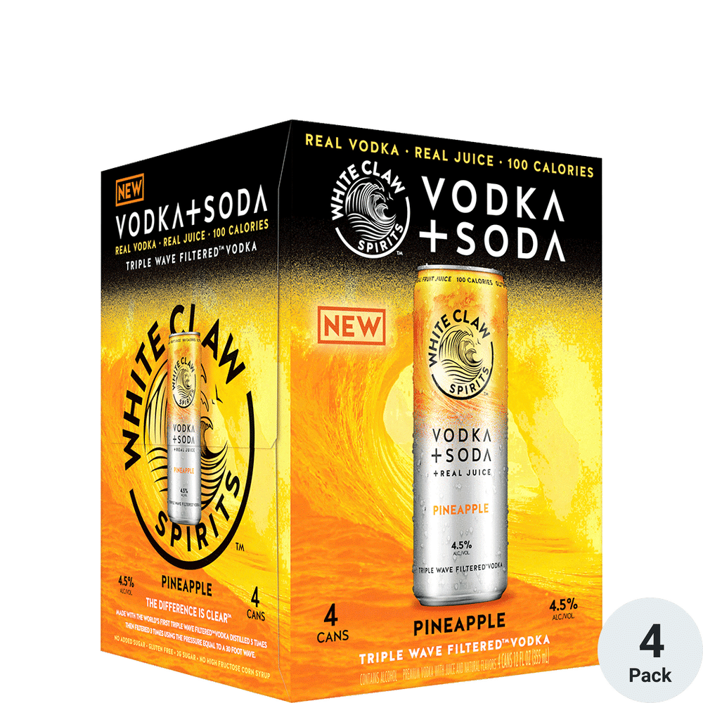 White Claw Vodka Soda Pineapple Cocktail | 4x355ML