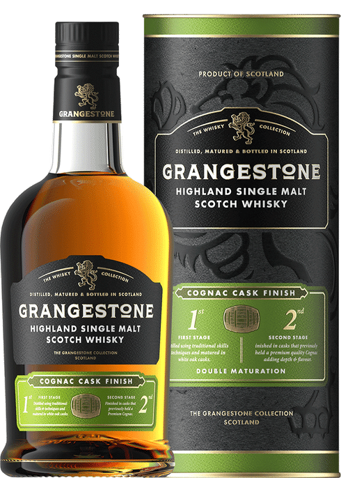 Grangestone Cognac Cask Finish Single Malt Scotch Whisky - Whiskey