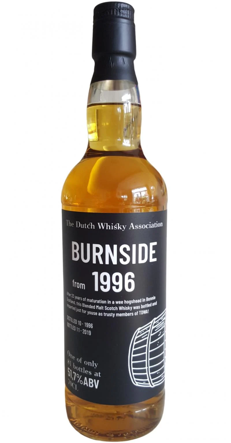 Burnside 1996 BI The Dutch Whisky Association 23 Year Old 2019 Release Blended Malt Scotch Whisky | 700ML - Whiskey