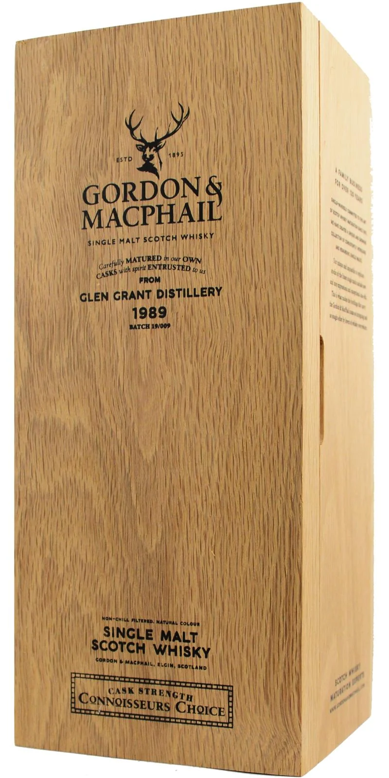 Glen Grant 1989 (Gordon & MacPhail) Connoisseurs Choice - Cask Strength (Cask #25872) 30 Year Old 2019 Release Single Malt Scotch Whisky | 700ML
