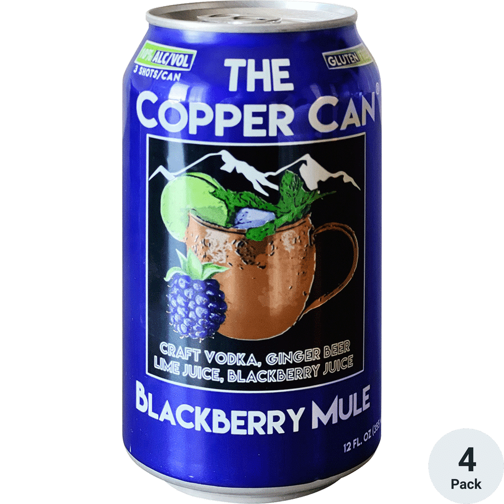 The Copper Can Blackberry Mule Cocktail | 4x355ML - Cóctel