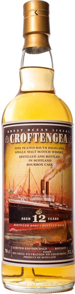 Croftengea 2007 (Jack Wiebers Whisky World) Great Ocean Liners (Cask #21956) 12 Year Old 2019 Release Single Malt Scotch Whisky | 700ML - Whiskey