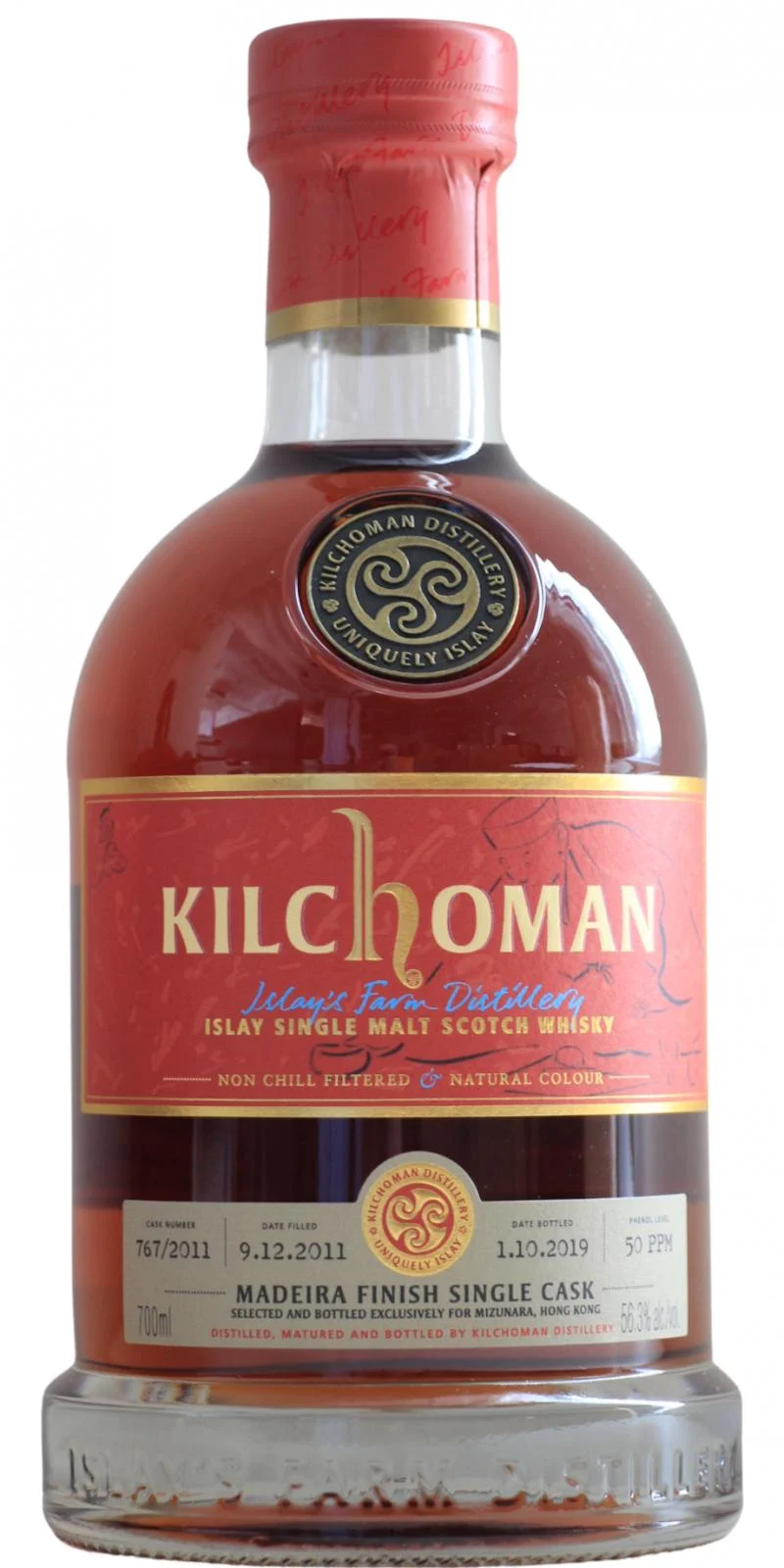 Kilchoman 2011 Madeira Finish Single Cask (Cask #767/2011) 2019 Release Single Malt Scotch Whisky | 700ML - Whiskey