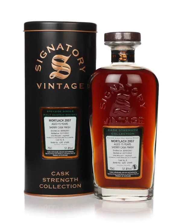 Mortlach 15 Year Old 2007 (cask 8) - Cask Strength Collection (Signatory) | 700ML