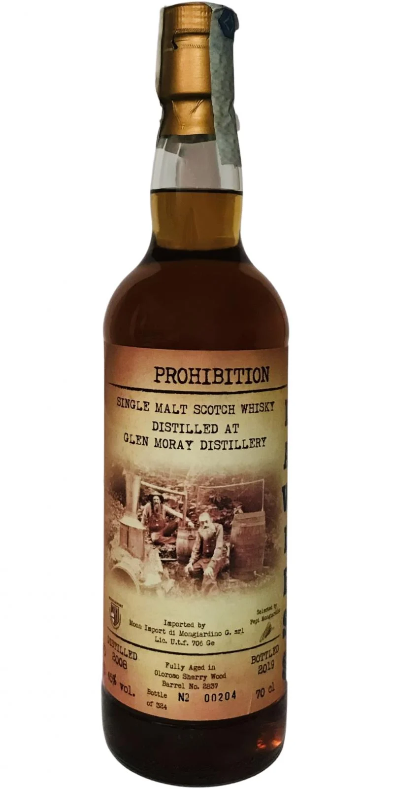 Glen Moray 2008 (Moon-Import) Lawless (Cask #2837) 2019 Release Single Malt Scotch Whisky | 700ML