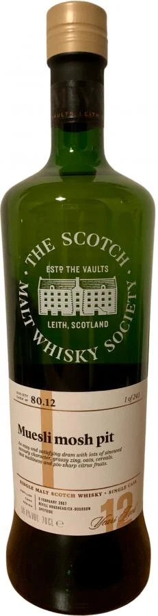 Glen Spey 2007 (The Scotch Malt Whisky Society) 80.12 Muesli mosh pit 12 Year Old 2019 Release Single Malt Scotch Whisky | 700ML - Whiskey