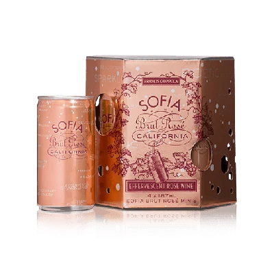 Francis Coppola Sofia Mini Brut Rose | (4)*187ML - Sparkling Wine
