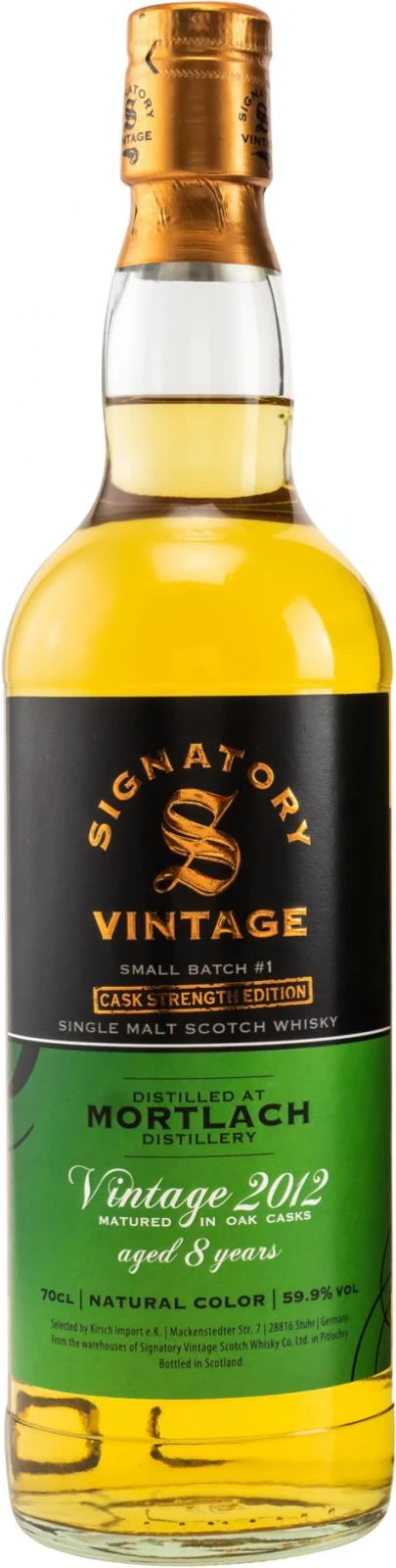 Mortlach 2012 SV Small Batch Edition CS #1 8 Year Old (2020) Release (Cask #9 + 314423+ 314432) Scotch Whisky | 700ML - Whiskey