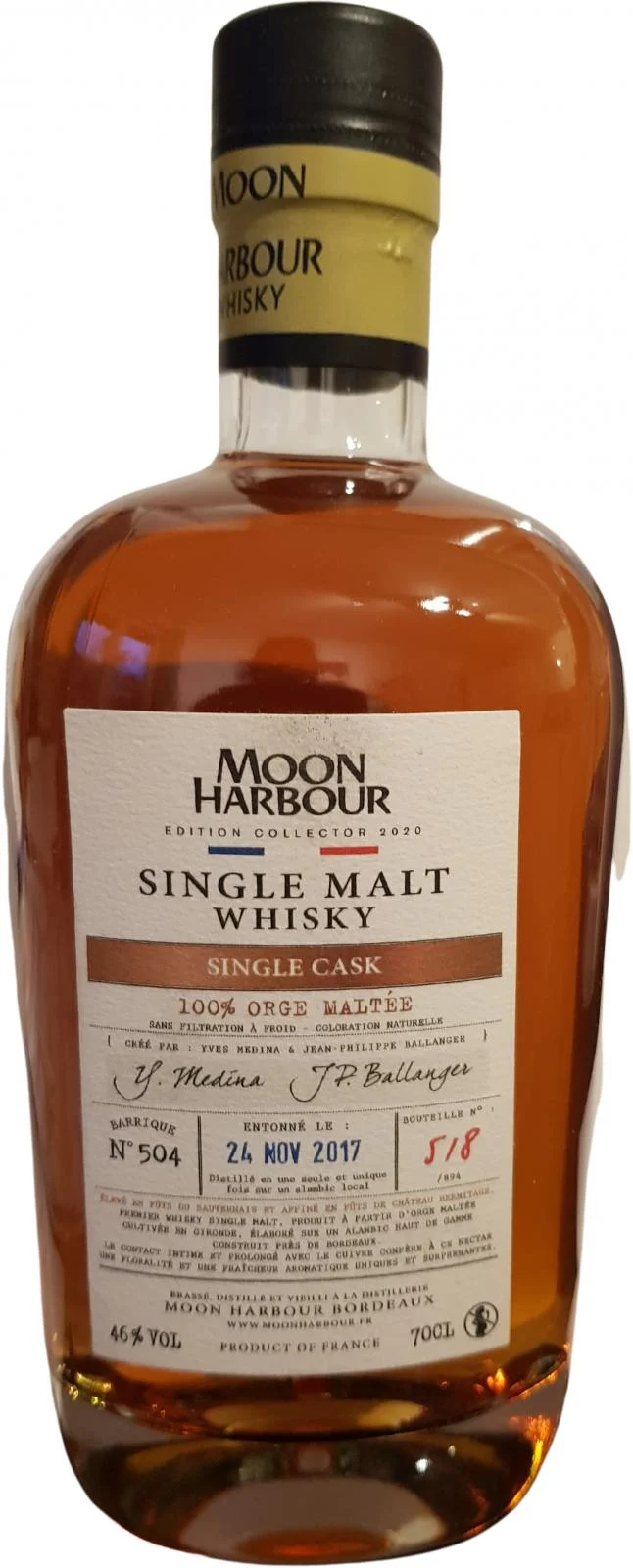 Moon Harbour 2017 Limited Edition (2020) Release (Cask #504) Whisky | 700ML - Whiskey