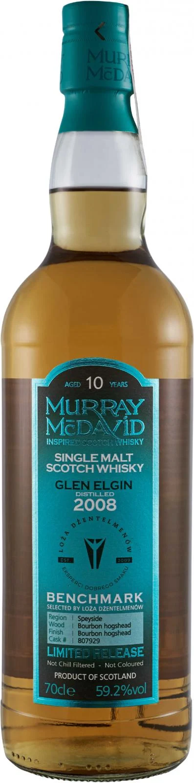 Glen Elgin 2008 (Murray McDavid) Benchmark - Limited Release (Cask #807929) 10 Year Old 2019 Release Single Malt Scotch Whisky | 700ML