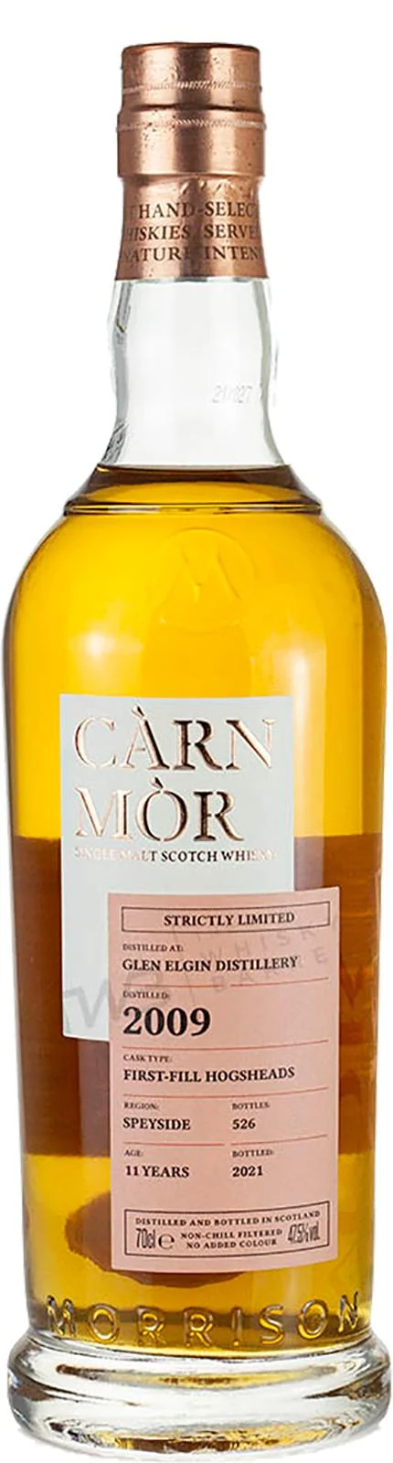Glen Elgin 2009 MSWD Càrn Mòr Strictly Limited 11 años Lanzamiento en 2021 Whisky escocés de malta única | 700ML - Whiskey
