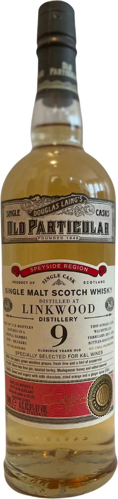 Linkwood 2011 DL Old Particular 9 Year Old (2020) Release (Cask #DL14285) Scotch Whisky - Whiskey