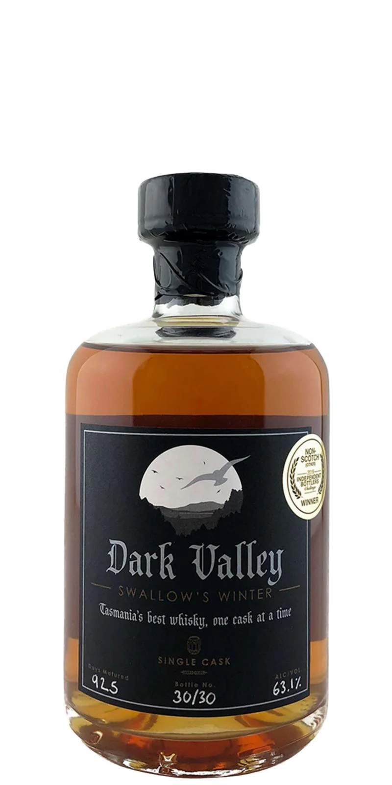 Whisky de malta simple Dark Valley Swallow's Winter DVW Single Cask | 500ML - Whiskey