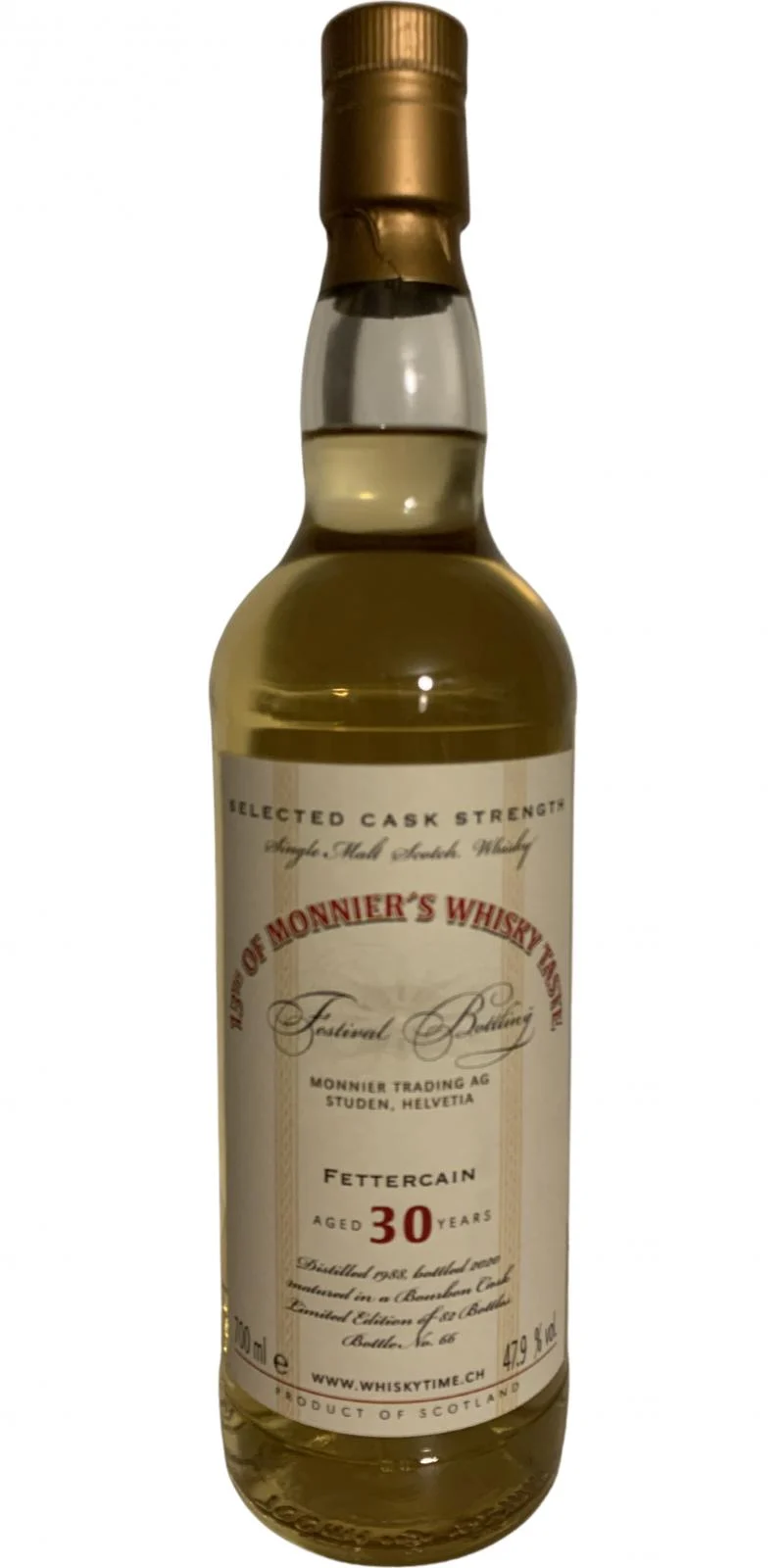 Fettercairn 1988 MT Festival bottling 30 Year Old (2020) Release Scotch Whisky | 700ML - Whiskey
