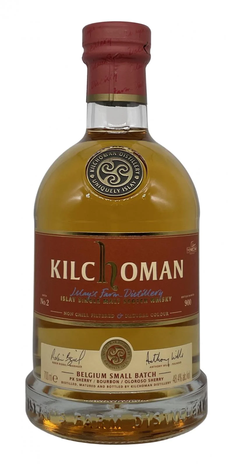 Kilchoman Bélgica Lanzamiento de lote pequeño n.º 2 Lanzamiento 2021 Whisky escocés de malta única | 700ML