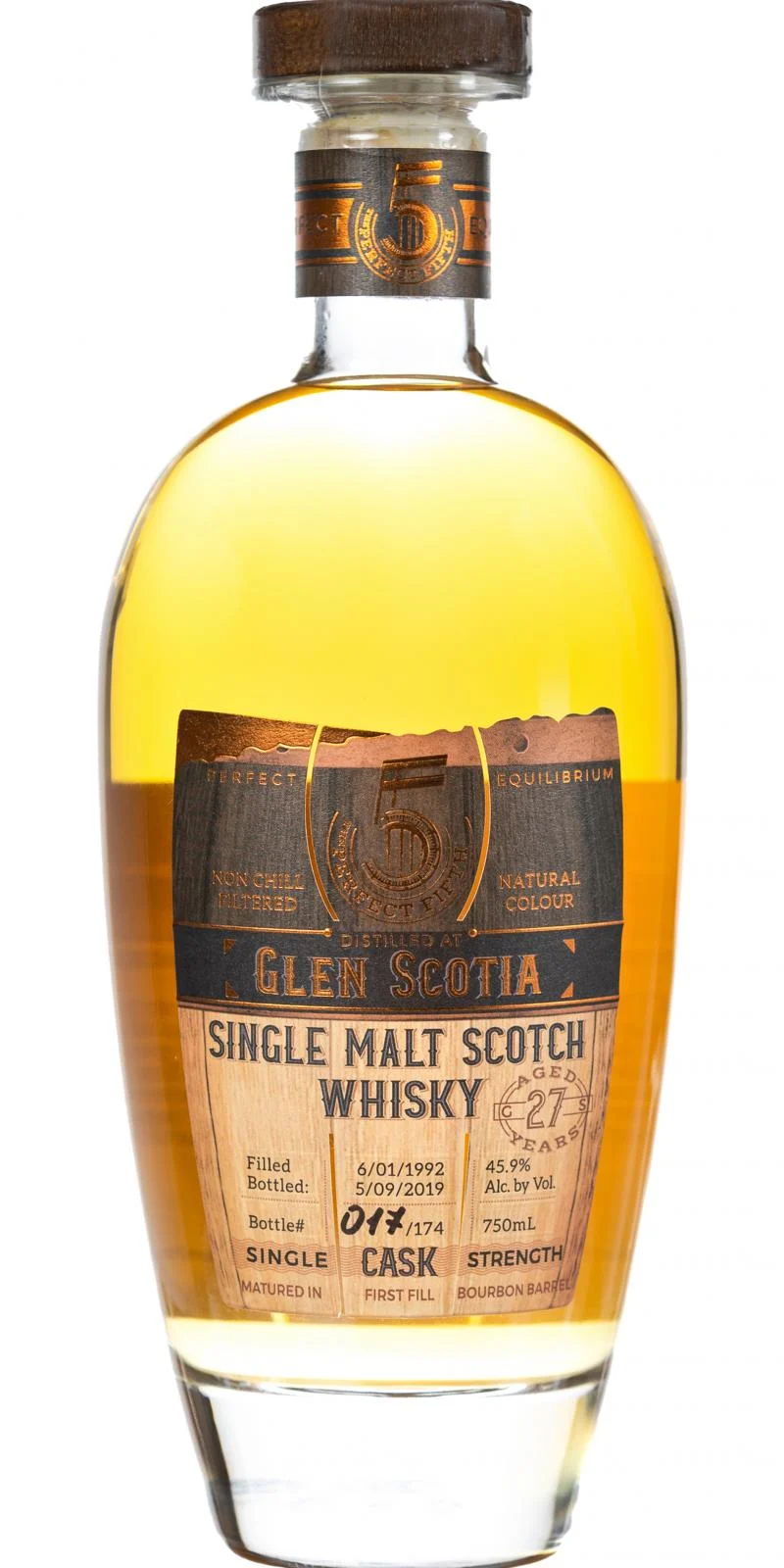 Glen Scotia 1992 (The Perfect Fifth) 27 Year Old 2019 Release (Cask #5917) Single Malt Scotch Whisky - Whiskey