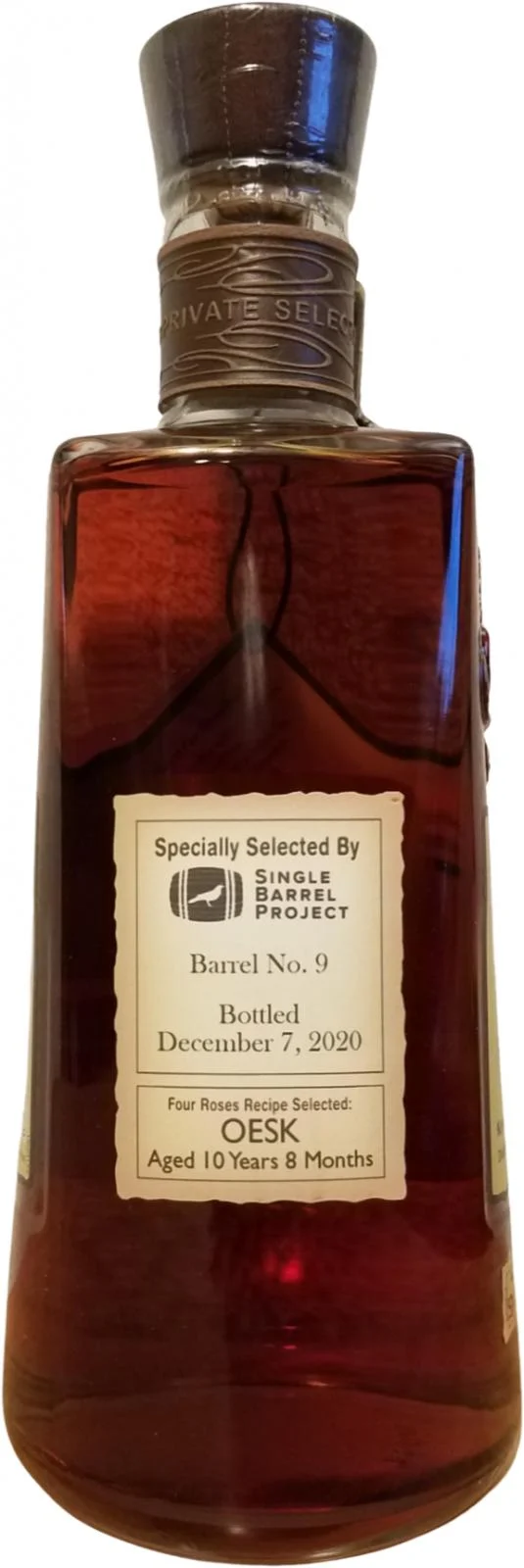 Four Roses SIngle Barrel Select Private Selection OESK 11 años Lanzamiento 2021 (Barrica #KW 33-10) Whisky Bourbon