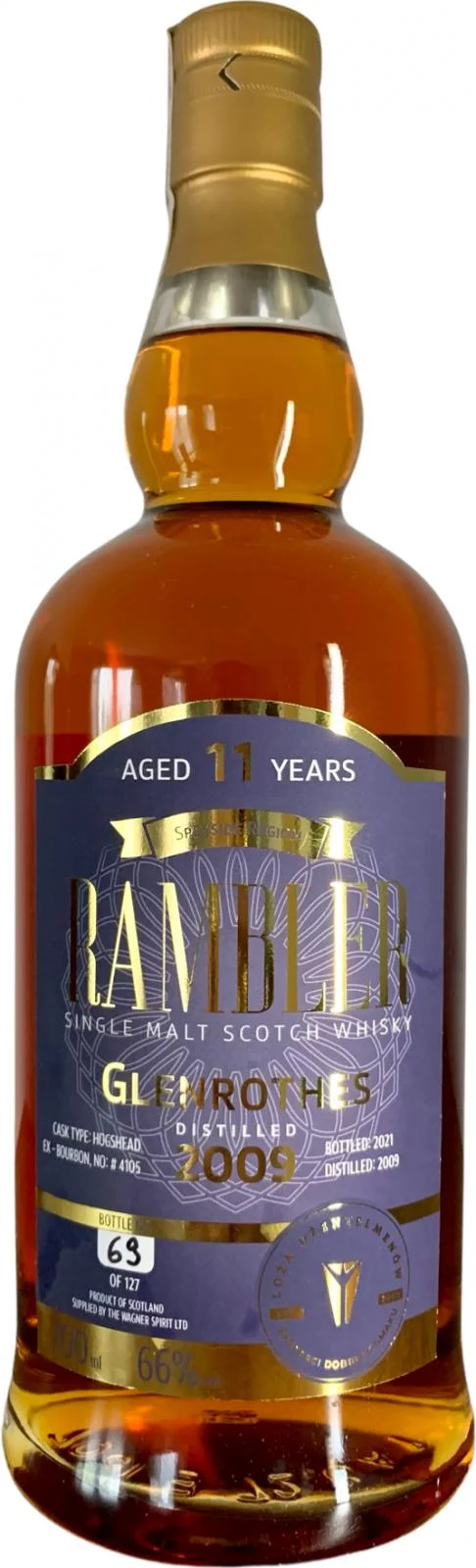 Glenrothes 2009 LoDz Rambler 11 Year Old 2021 Release (Cask #4105) Single Malt Scotch Whisky | 700ML - Whiskey