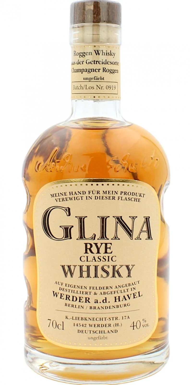 Glina Classic 2019 Release Rye Whisky | 700ML - Whiskey