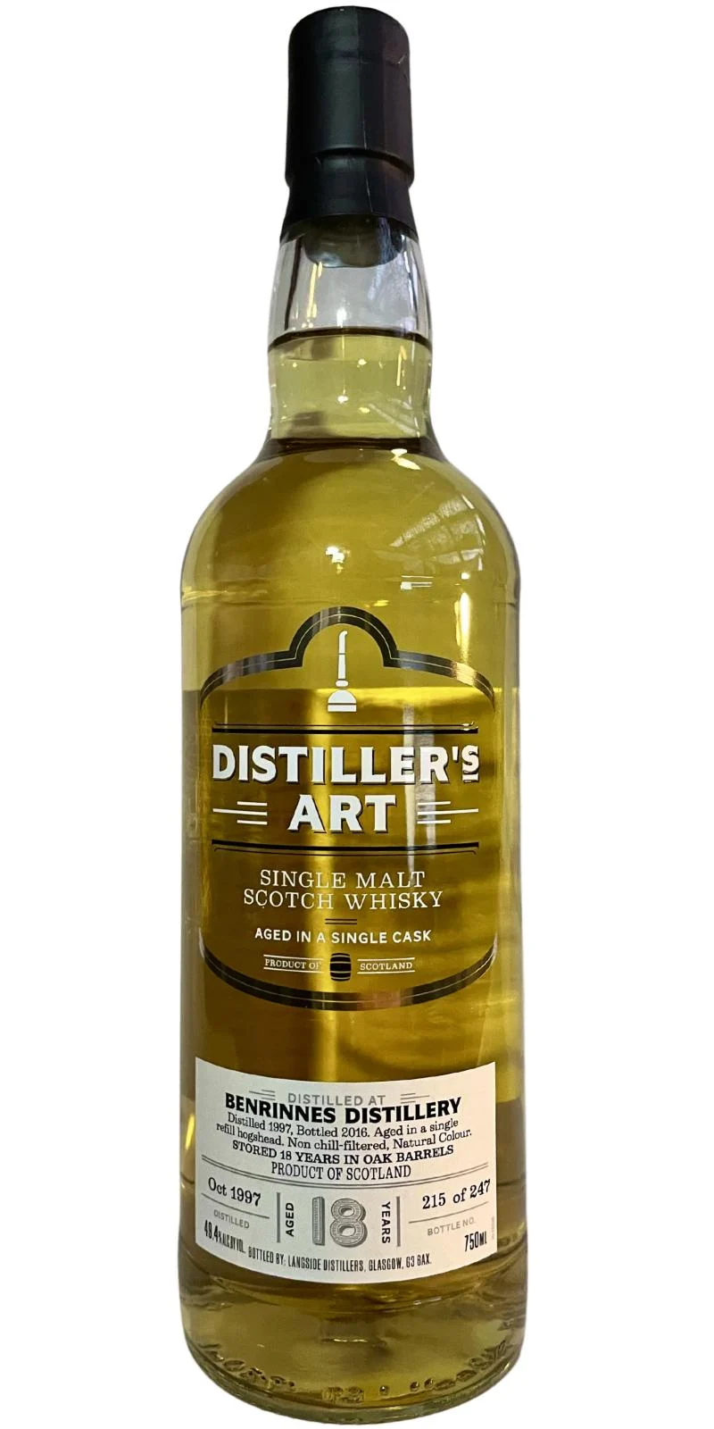 Benrinnes 18 Year Old Distiller's Art Refill Hogshead Single Malt Scotch Whisky - Whiskey