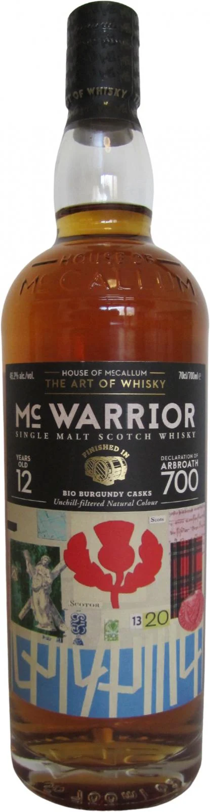 Glenburgie 2008 HoMc McWarrior 12 Year Old (2020) Release Scotch Whisky | 700ML - Whiskey